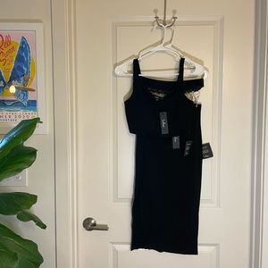 Lulu’s Set For Life Black Ribbed Bodycon Two-Piece Dress